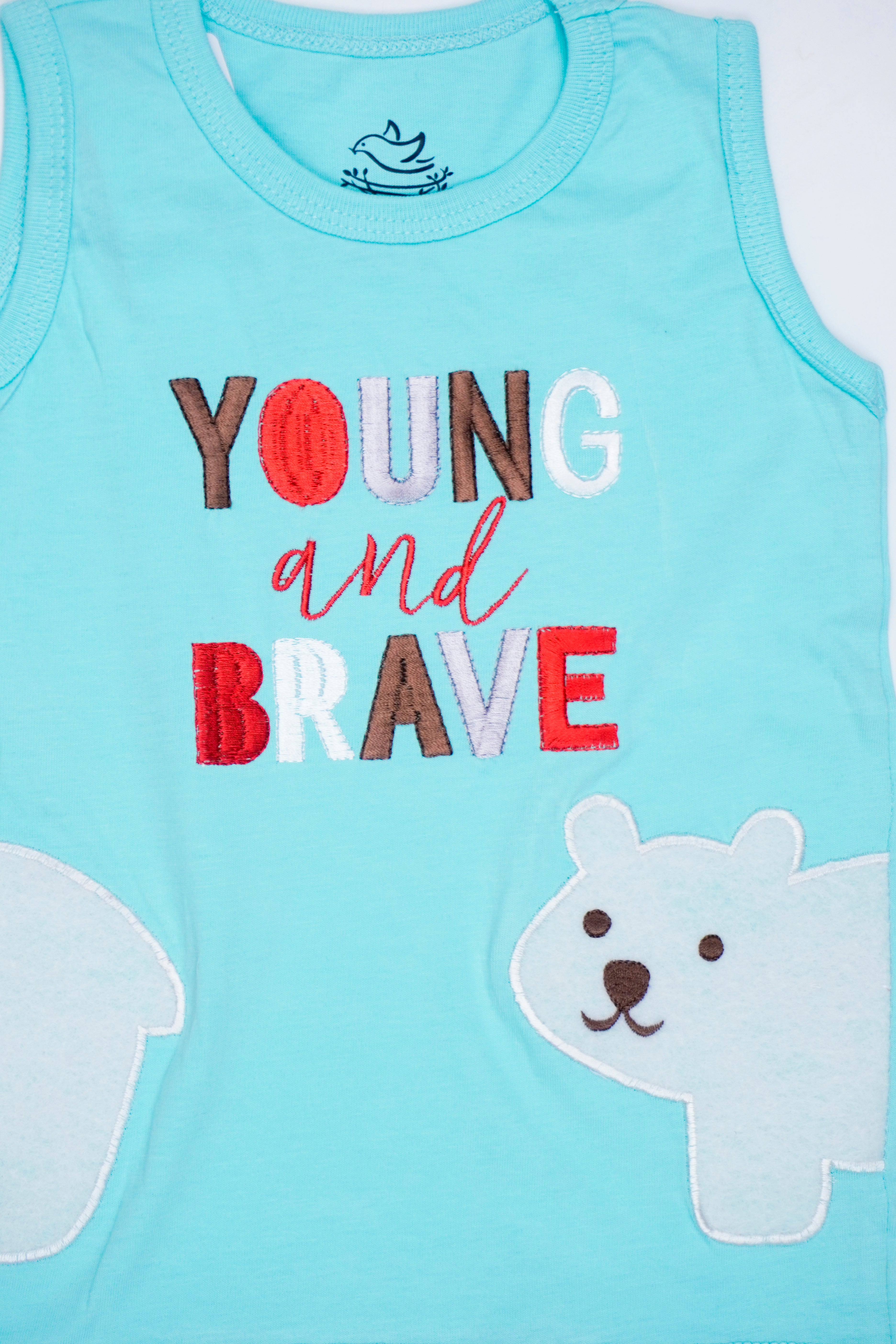 Young and Brave Bear Tank Top