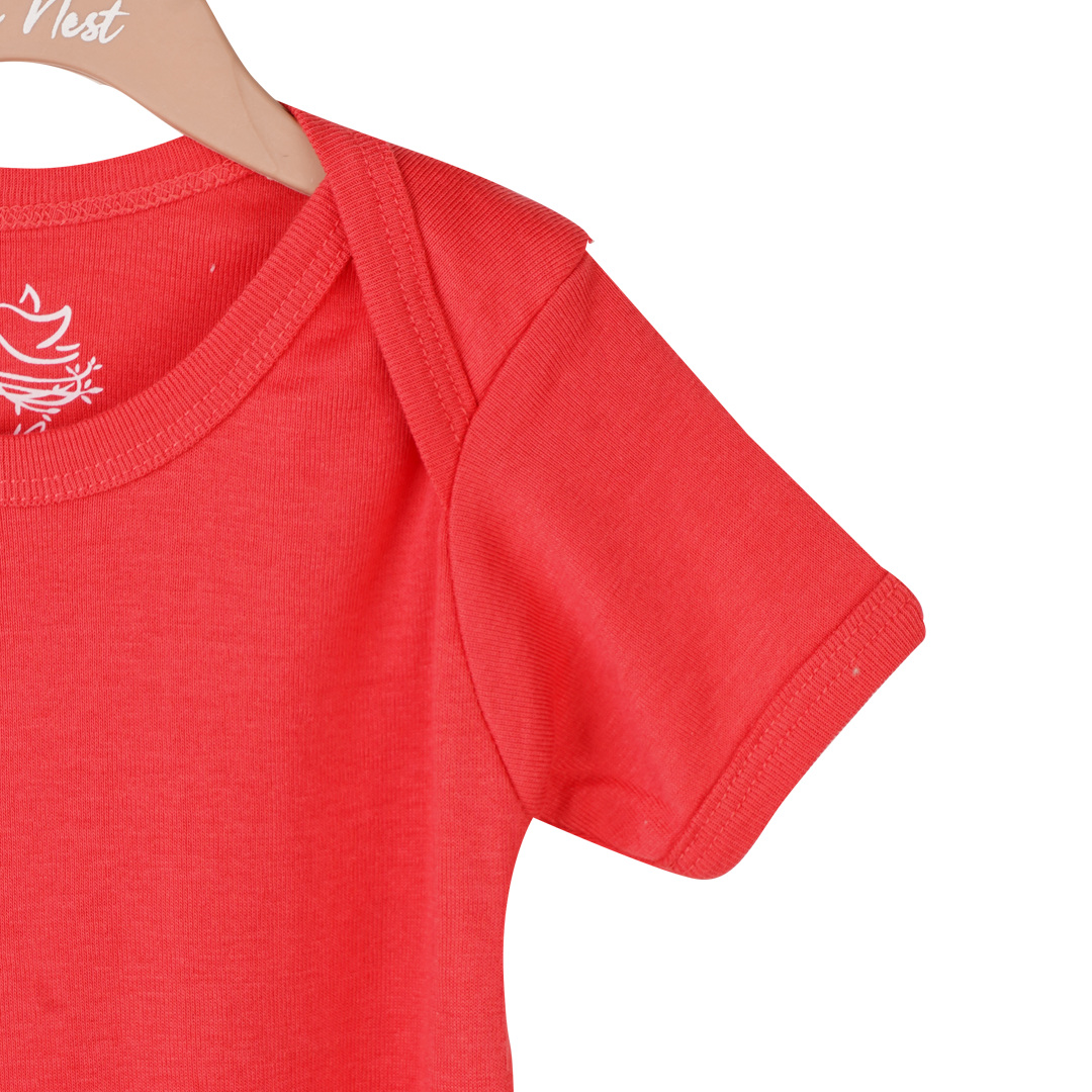 Bright Red Short Sleeve Bodysuit