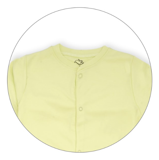 Pastel Yellow Fitted plain sleeping suit