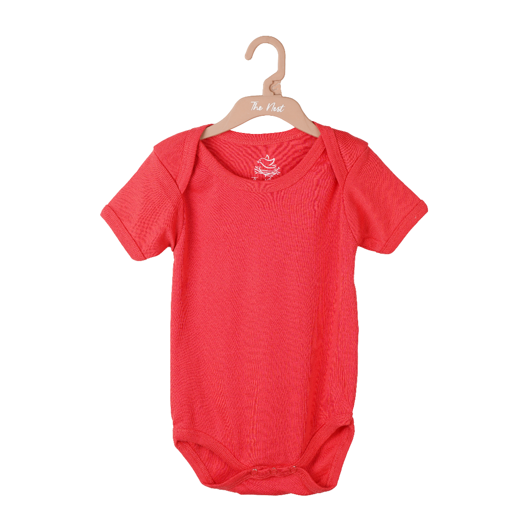 Bright Red Short Sleeve Bodysuit