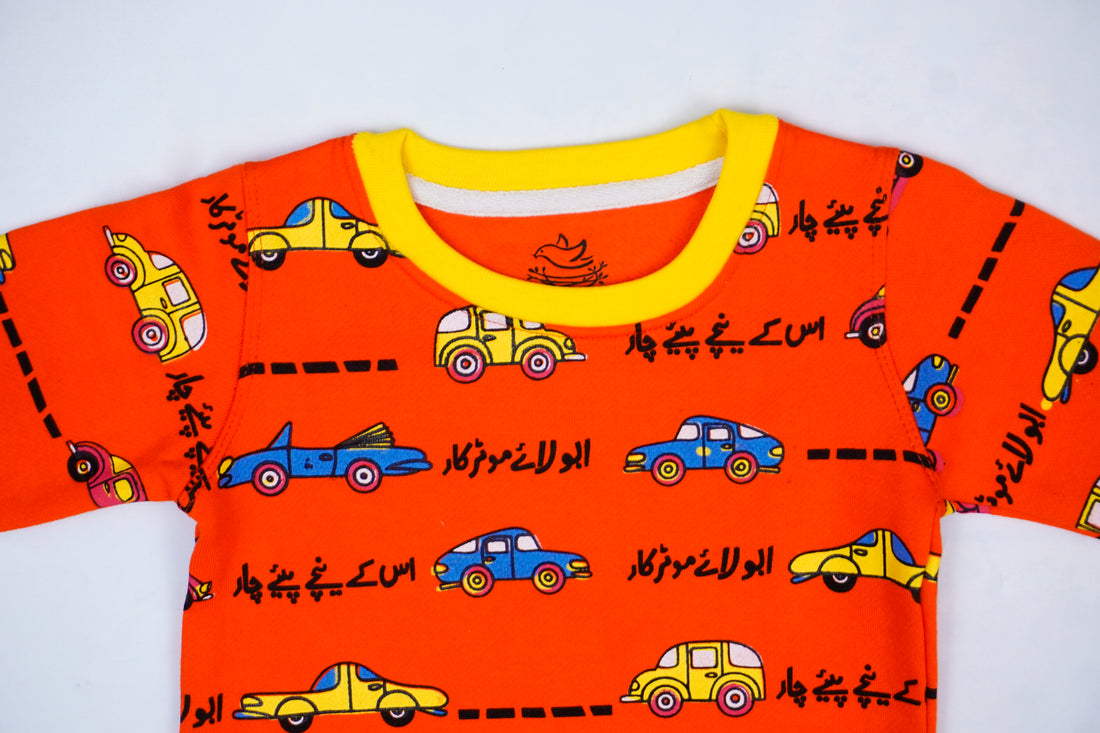 Abbu Lai Motor Car long-sleeve shirt in Orange