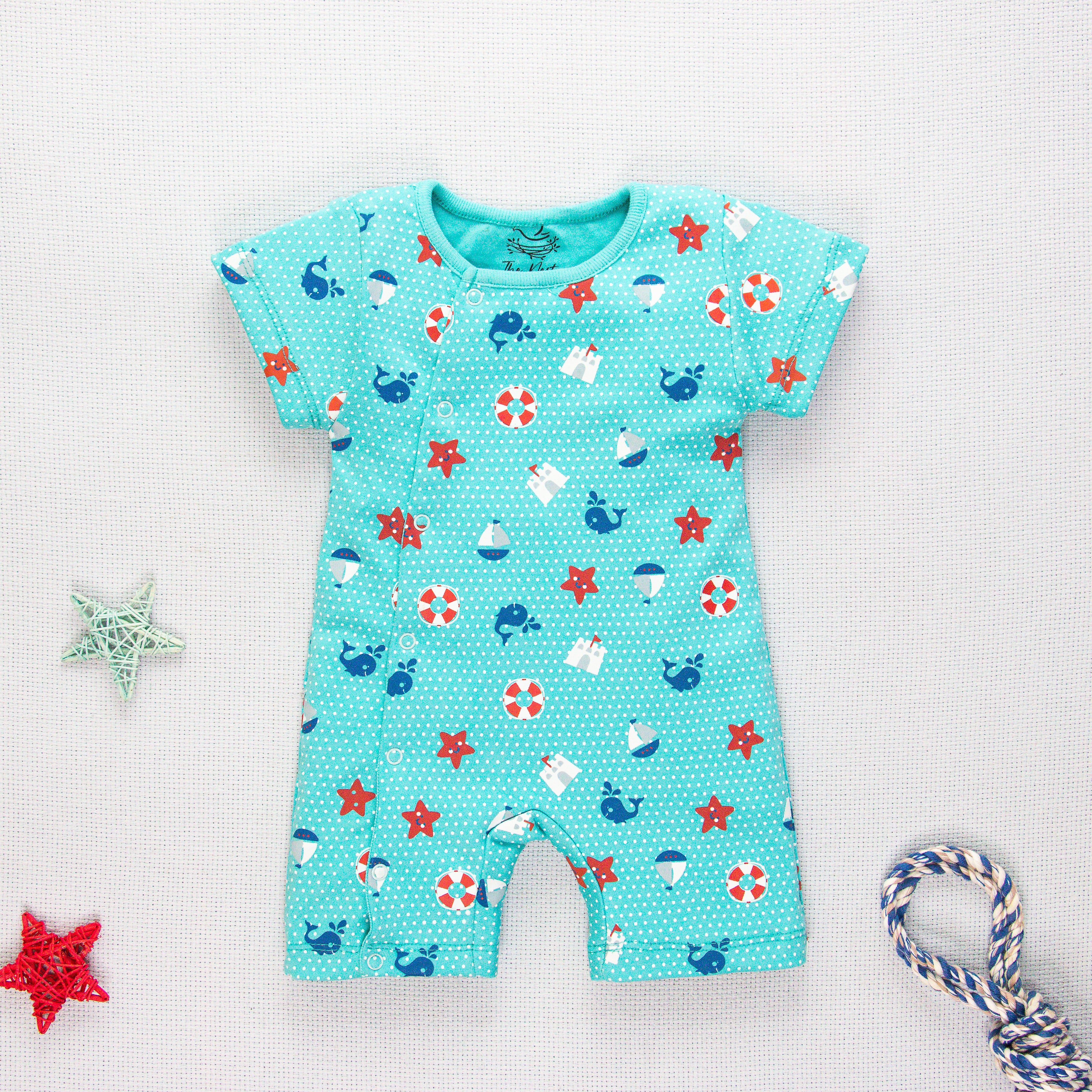 Blue Safari Romper