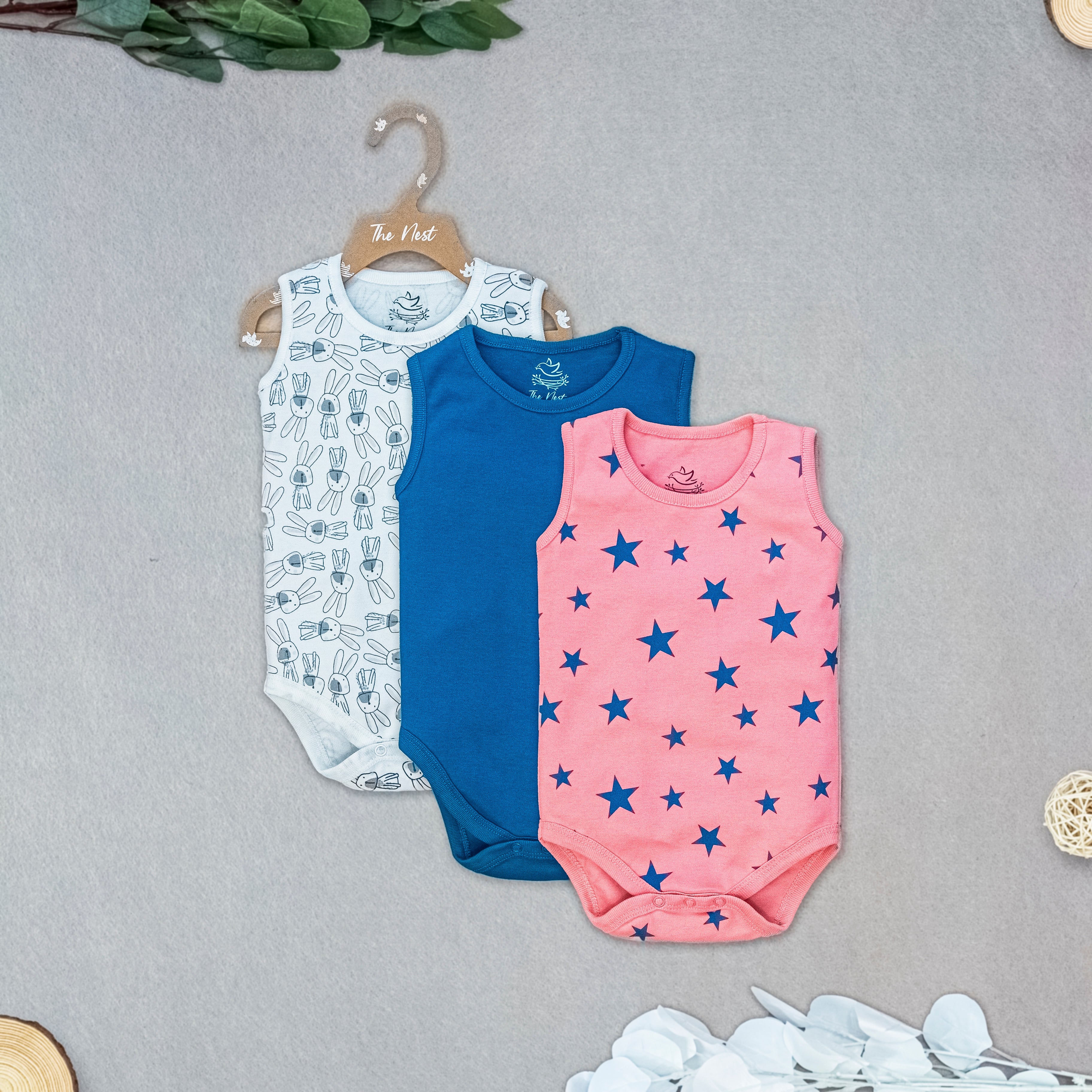 Pack Of 3 Safari Bodysuit (Bundle)