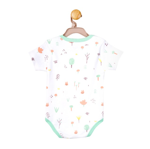 Bunny Breeze Bodysuit with Cyan Trim