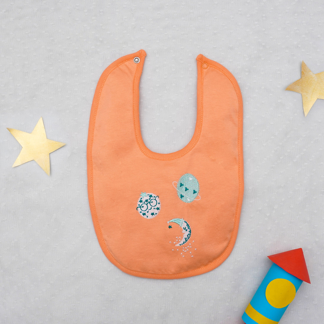 Peachy Moons Bib