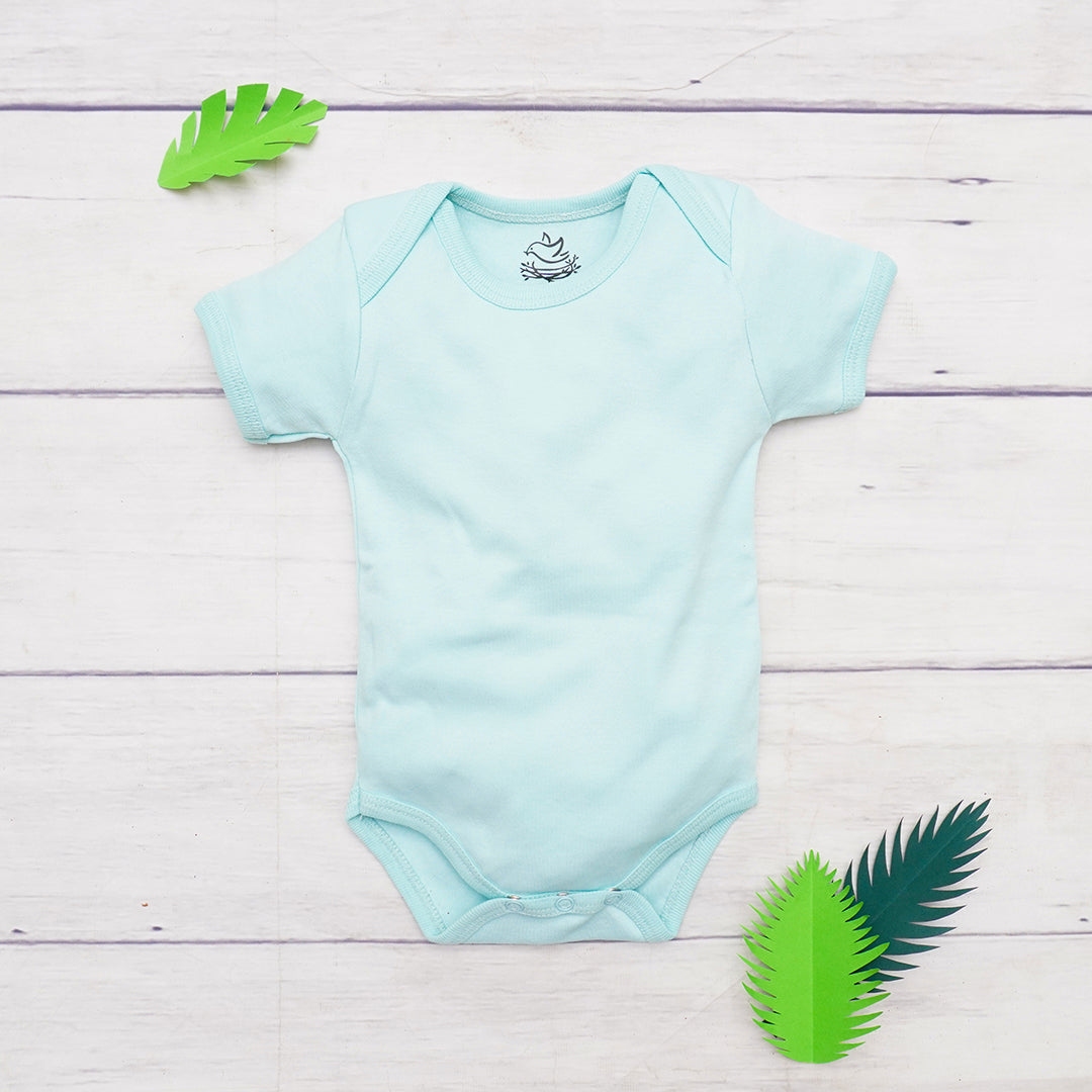 Breezy blue short-sleeve bodysuit