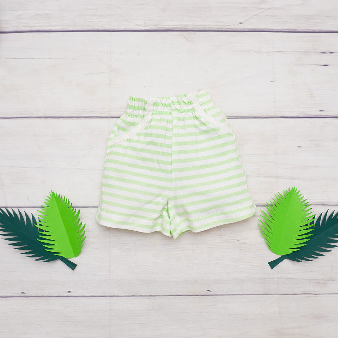 Green Striped Shorts