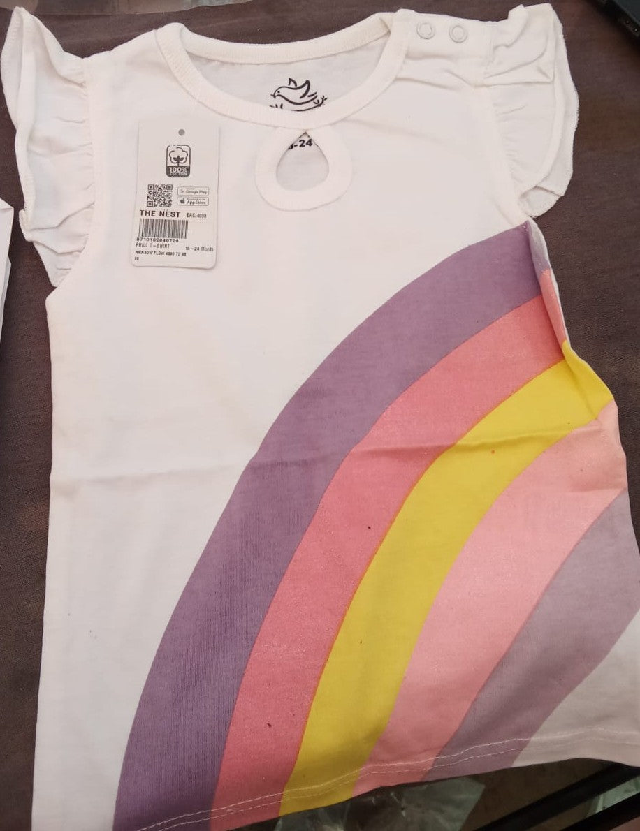 RAINBOW FLOW FRILL TEE