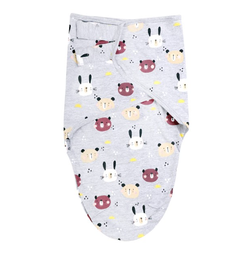 Playful bunny hooded swaddle sheet