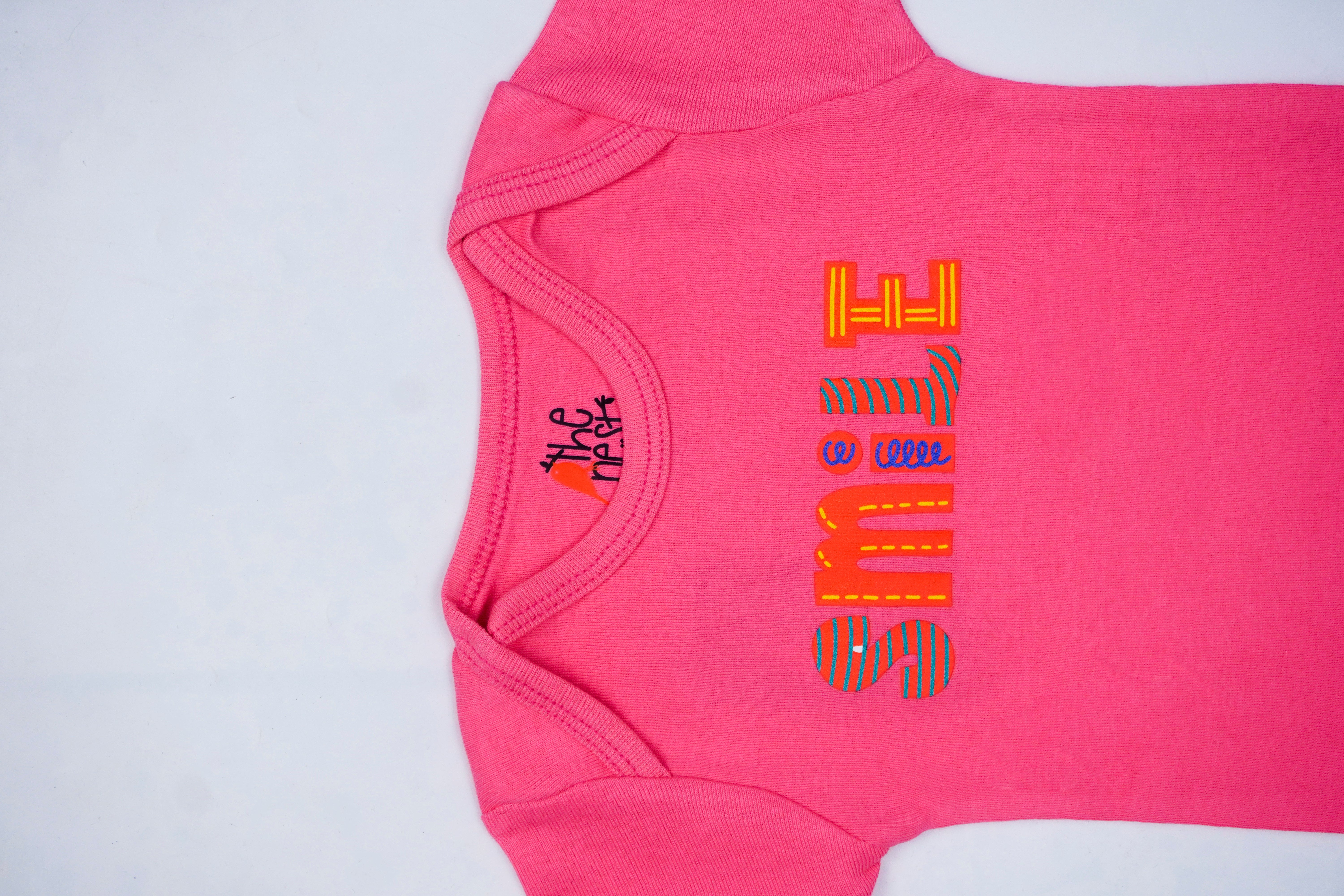 Just Smile – Nest Basic Short Sleeve Bodysuit – Pink Edition