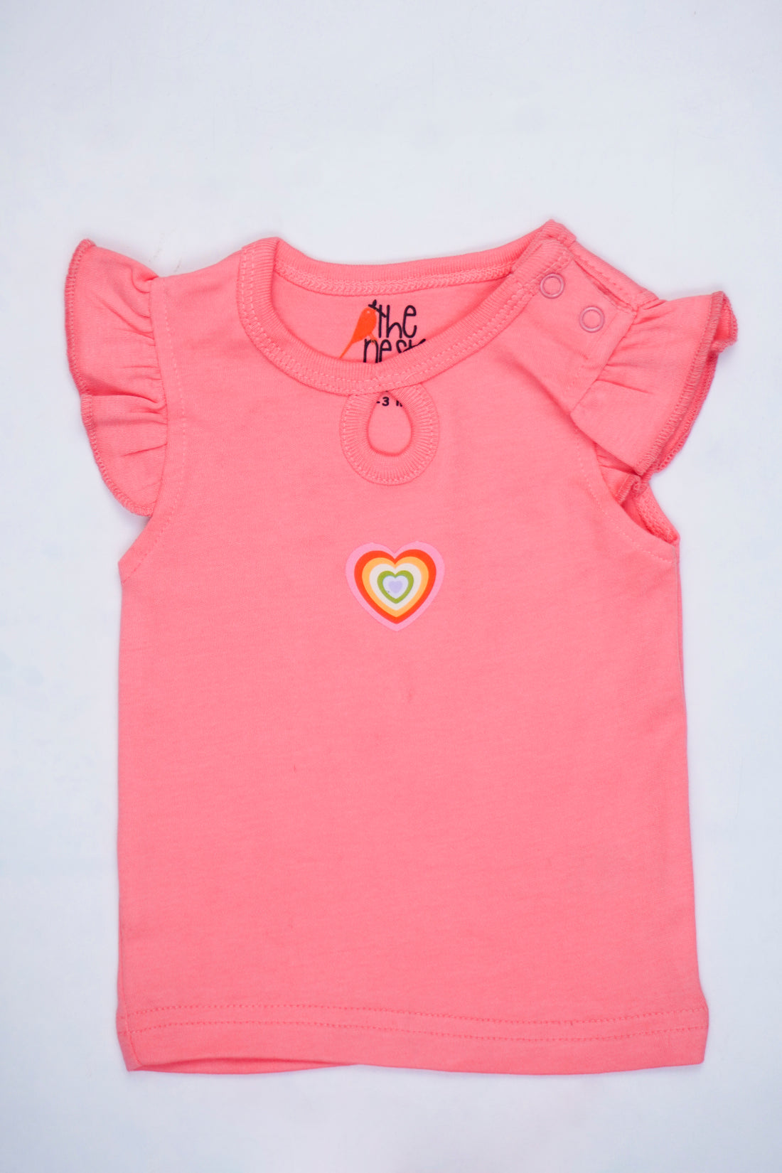 Just Smile – Nest Basic T-Shirt Frill + Pajama Set –  Pink
