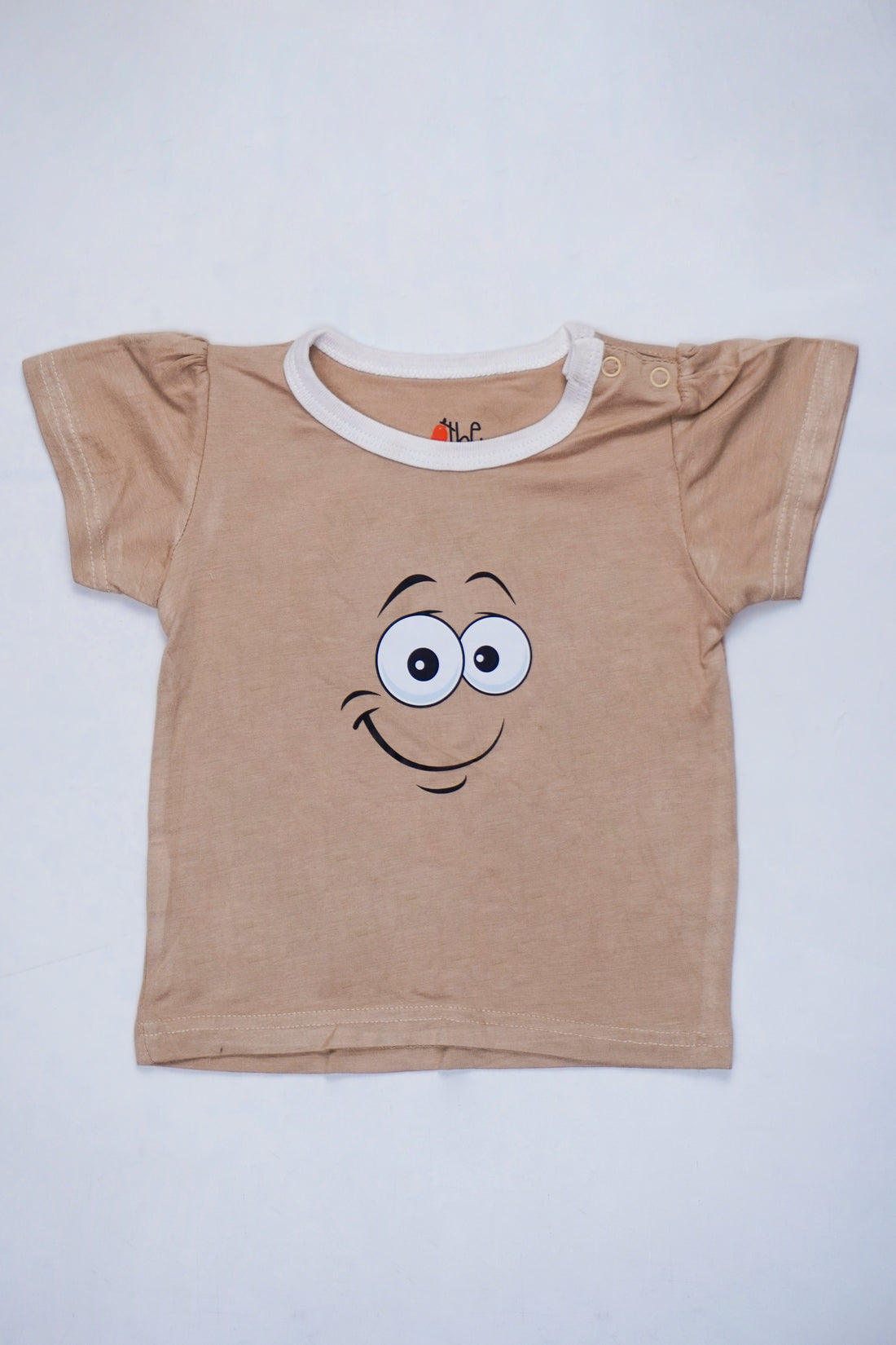 Just Smile - Nest Basic T-Shirt Cap Sleeve + Pajama, Beige