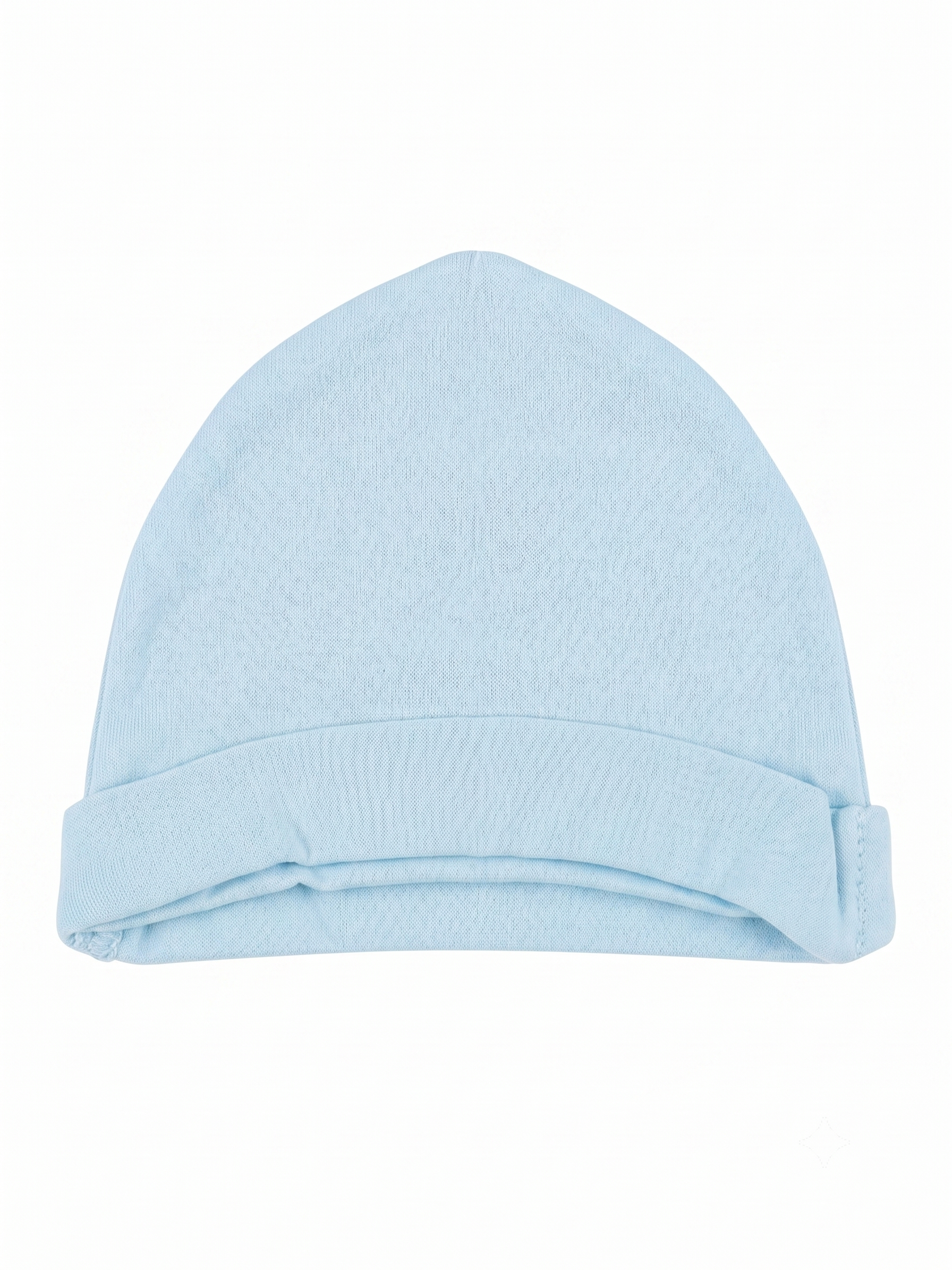 Thrill In Camp Blue Plain Cap: Premium Soft Cotton Folded Brim Beanie