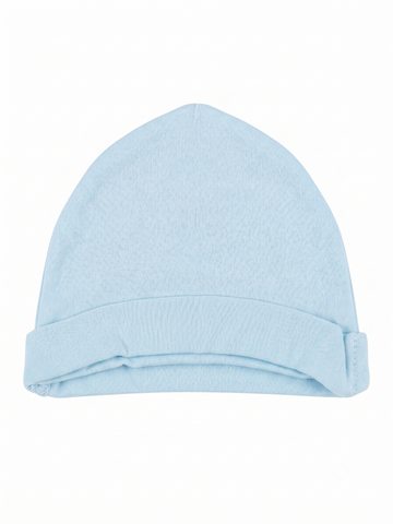 Thrill In Camp Blue Plain Cap: Premium Soft Cotton Folded Brim Beanie