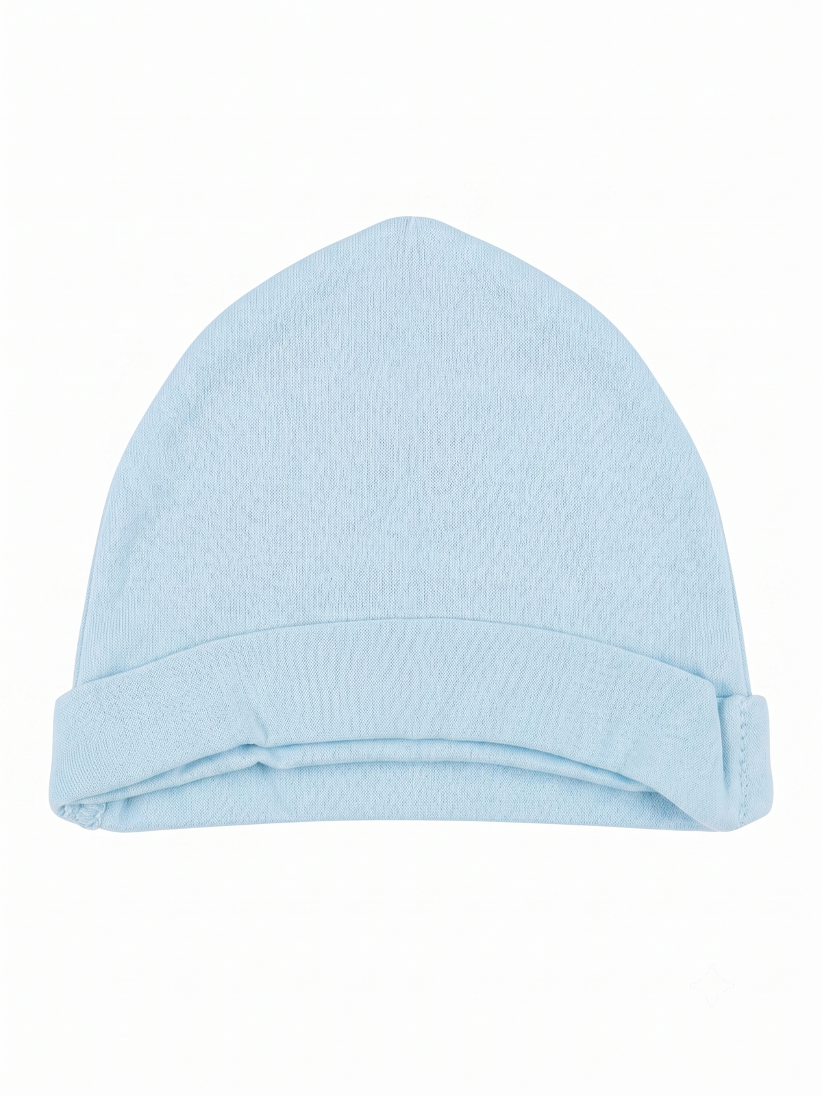 Thrill In Camp Blue Plain Cap: Premium Soft Cotton Folded Brim Beanie