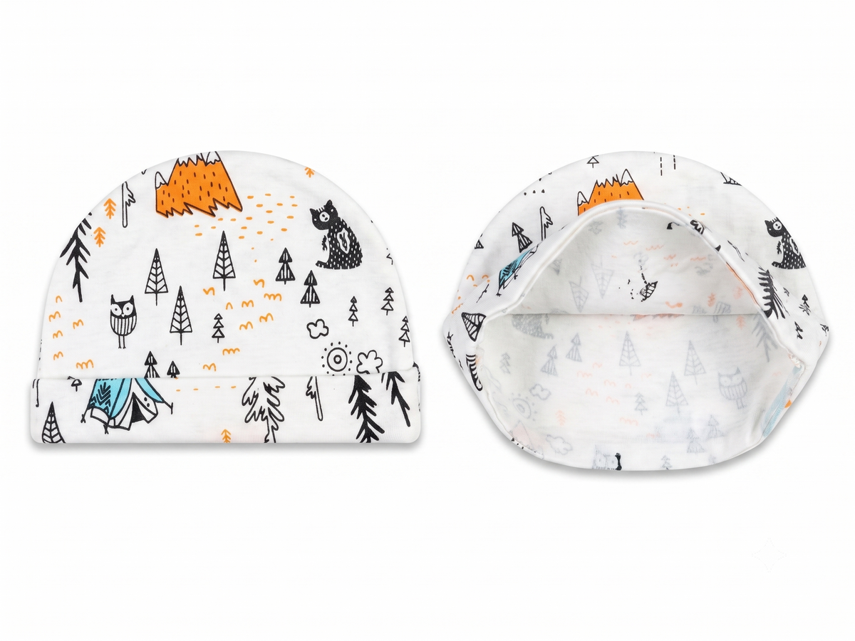 Hike Up A Mountain Cap: Premium Illustrated Cotton Folded Brim Beanie