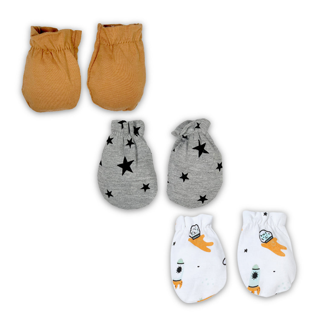 Off to the moon mittens pack of 3