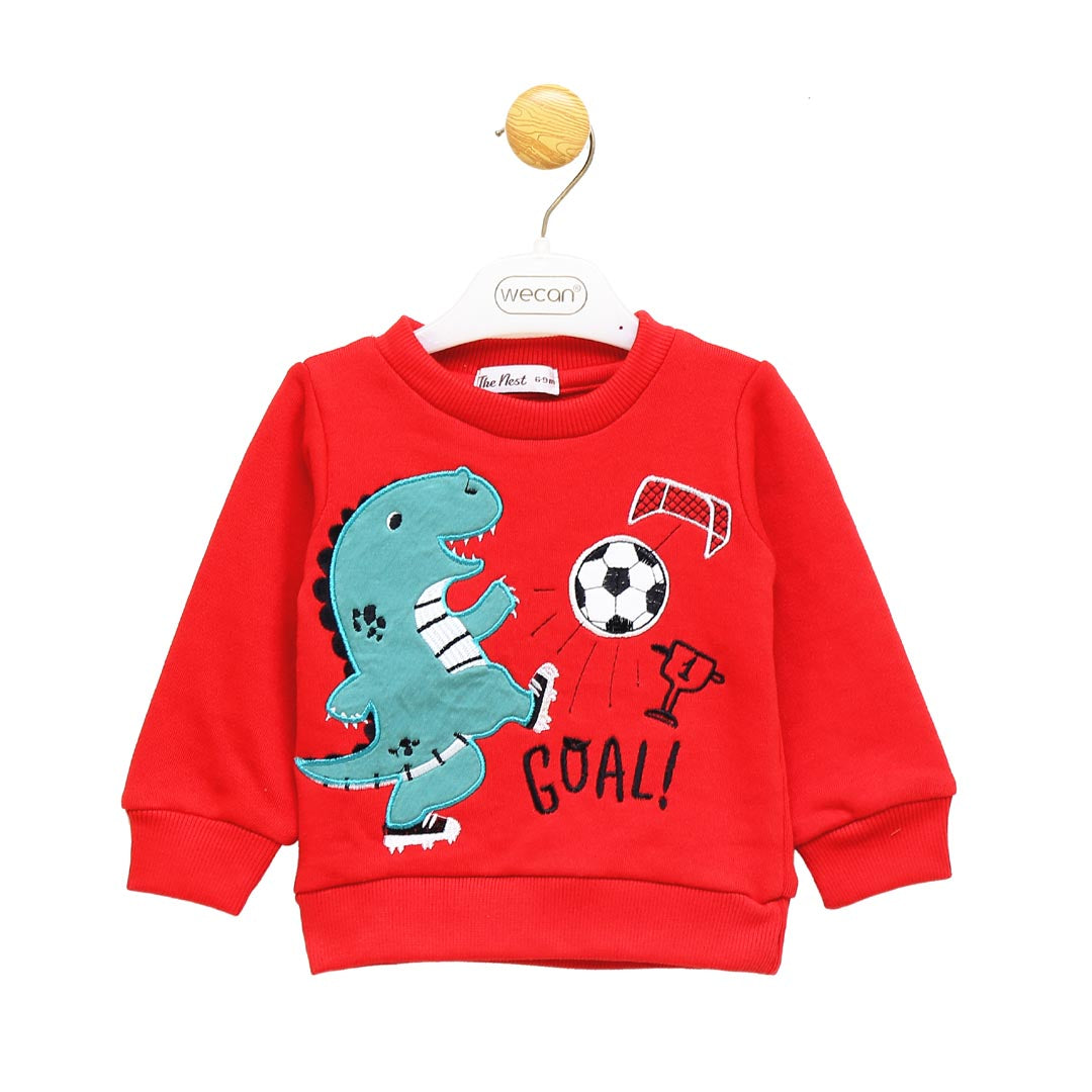 Dino Goal Round Neck Sweatshirt