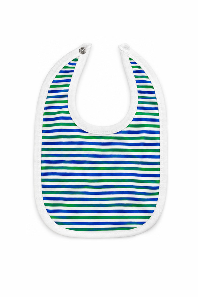 Ocean Strips Cotton Bib
