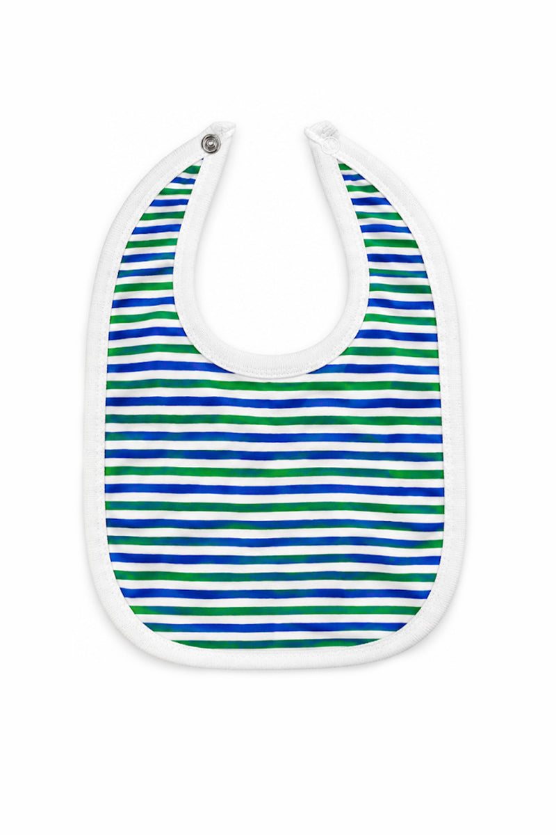 Ocean Strips Cotton Bib