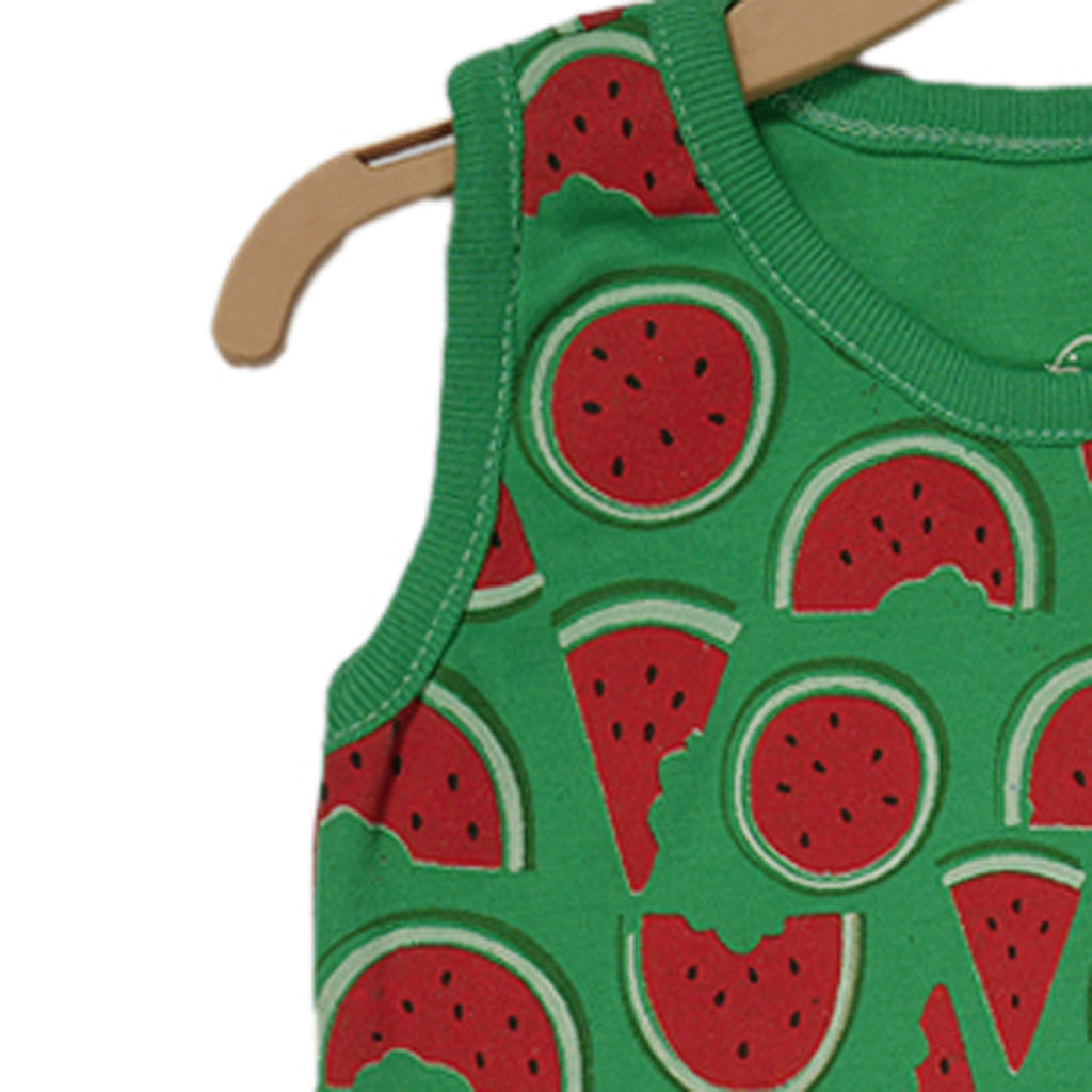 Watermelon Sleeveless Bodysuit Green