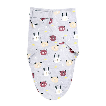 Playful bunny hooded swaddle sheet