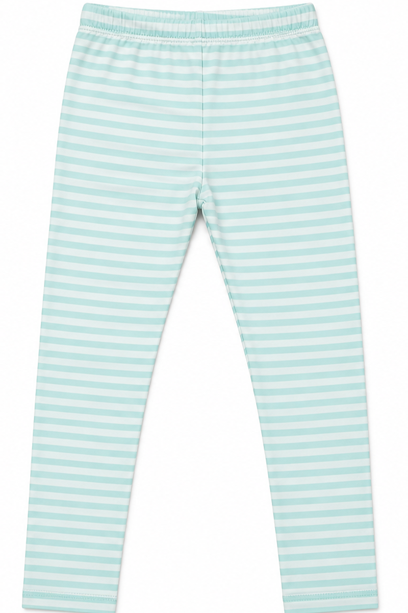 Girls Tight Blue Glow Printed