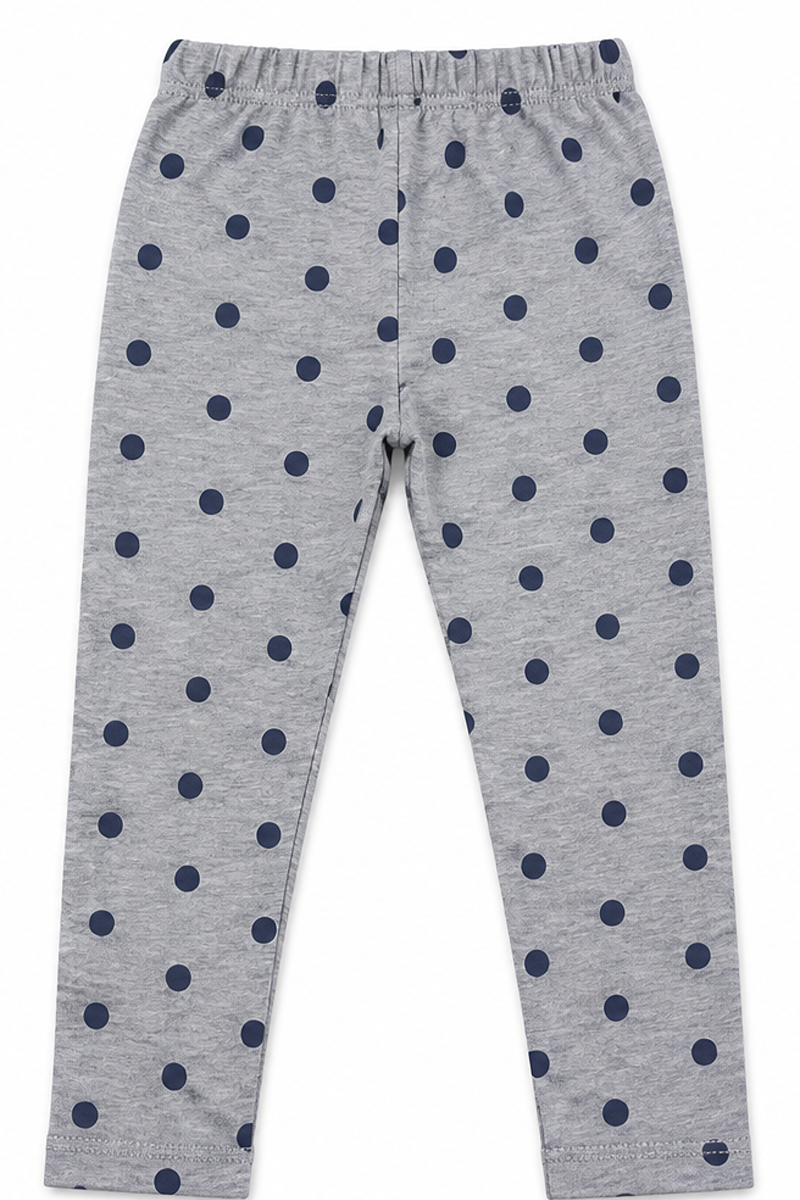 Girls Tight Grey Marl Printed