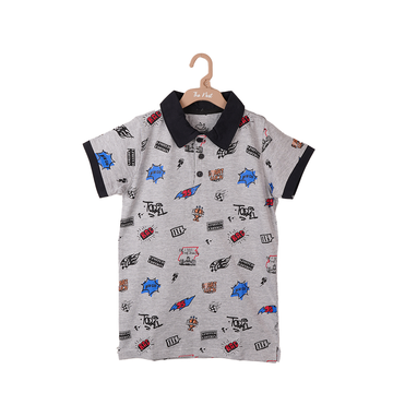 Polo with Flat Knit Collar