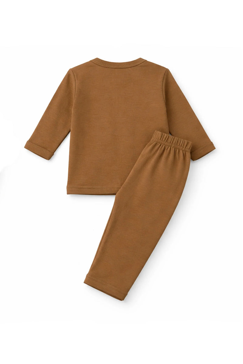 Jabla + Pajama: Premium Cotton-Blend "Beep Beep" Caramel Casual Essentials