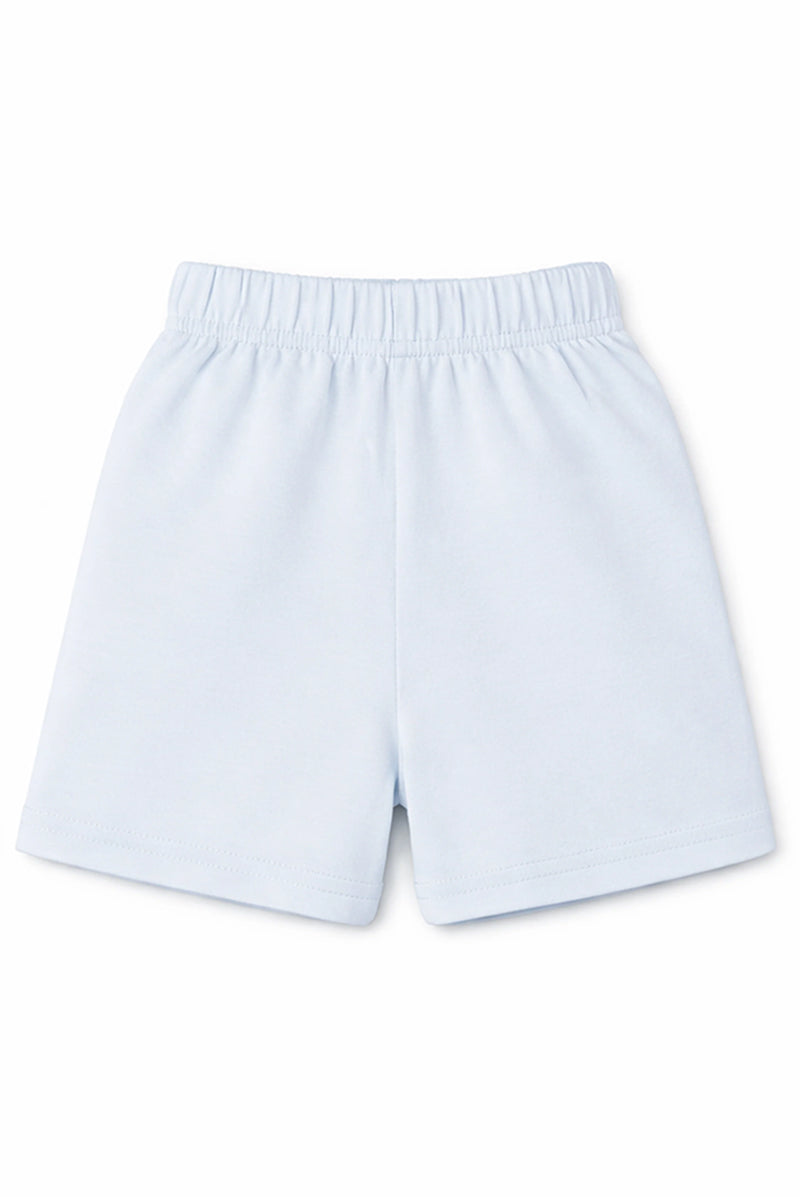 Shorts: Premium Cotton Light Blue "Blue Rainbow" Graphic Casual Essentials and Active Playwear