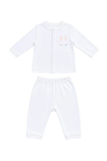 Jabla + Pajama: Premium Cotton-Blend "Bunny Ears" White Casual Essentials