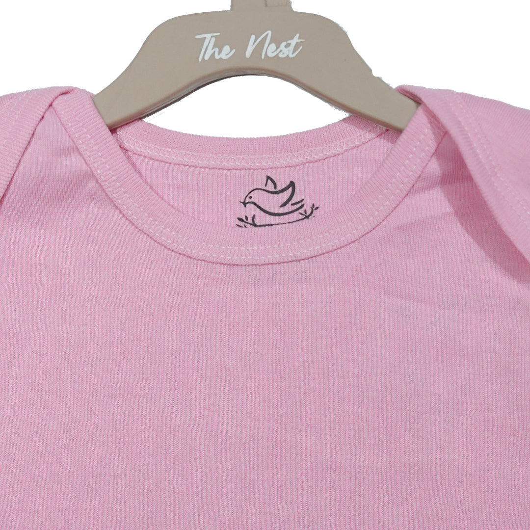 Rosy Pink Short Sleeves Bodysuit
