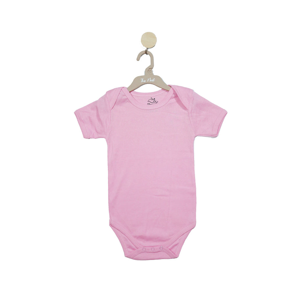 Rosy Pink Short Sleeves Bodysuit