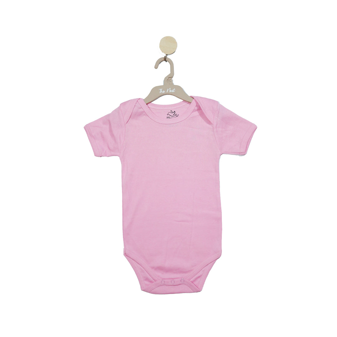 Rosy Pink Short Sleeves Bodysuit