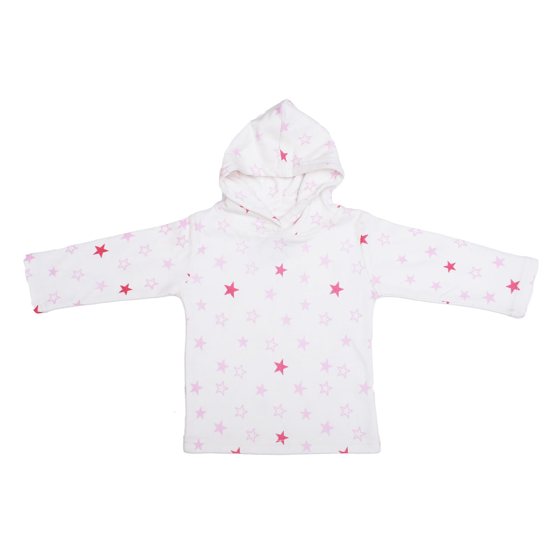 Sparkly star Long Sleeve Hooded Tee