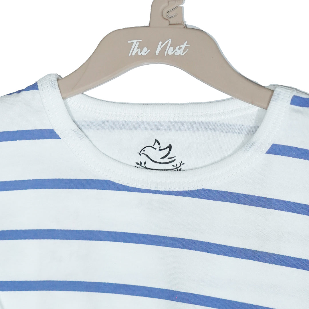 Paisley Play Frock (Blue & White)