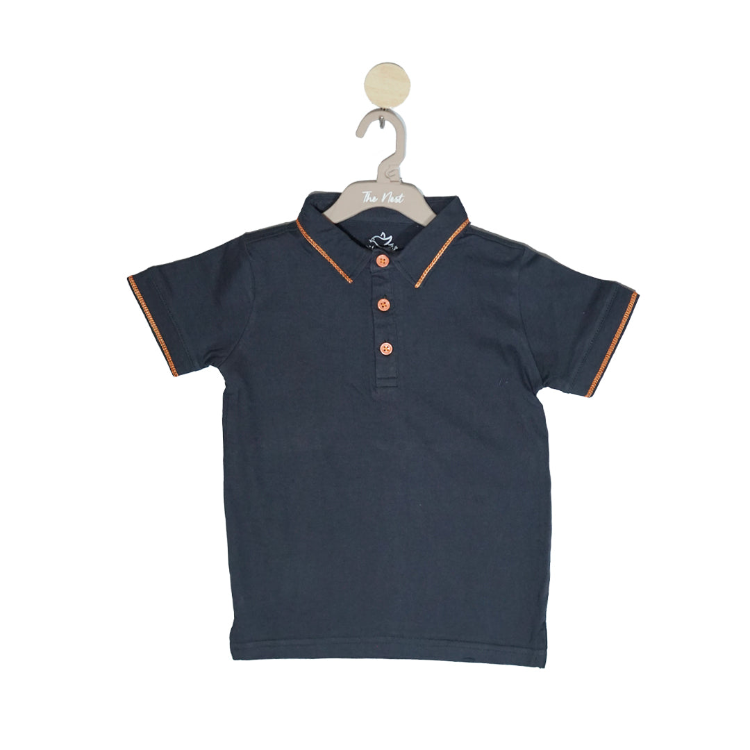 Orange Line Collar Polo