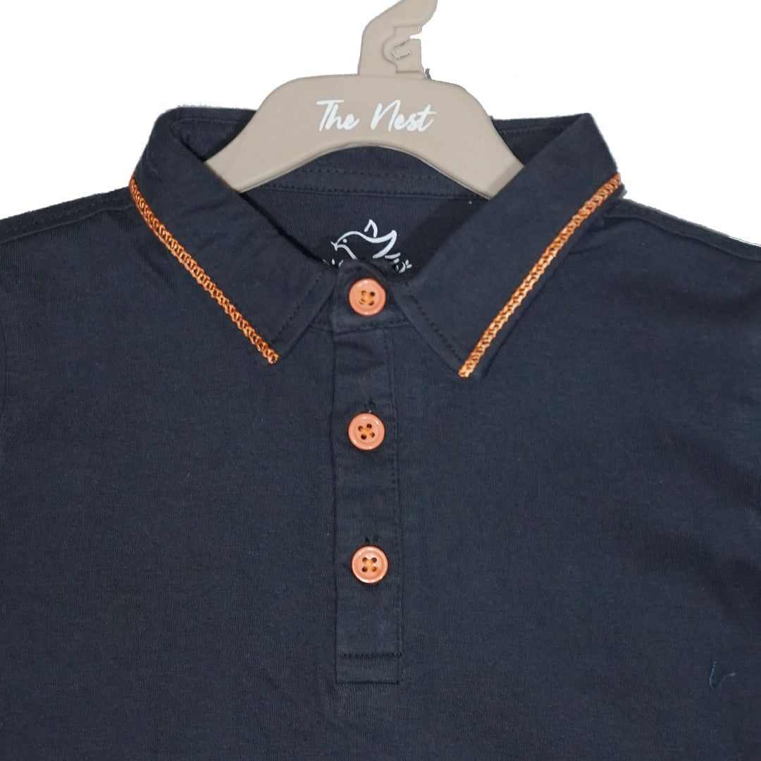 Orange Line Collar Polo