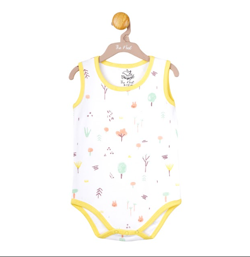 Bunny Breeze Bodysuit with yellow Trim