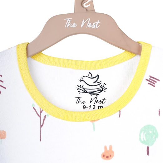 Bunny Breeze Bodysuit with yellow Trim