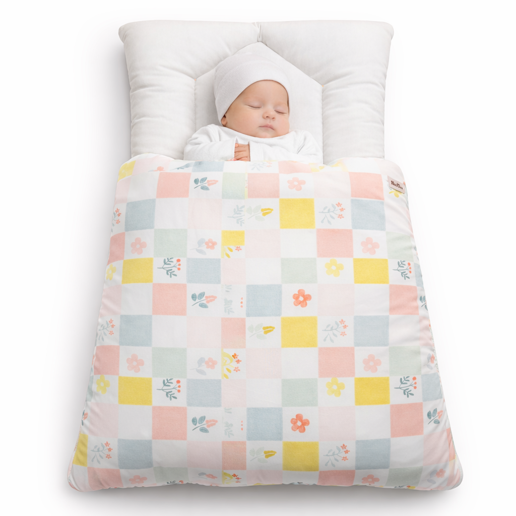 The Nest Exclusive Baby Carry Nest - Checkered Flowers