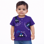 Ghousla Cat Henley T-Shirt - Bright Violet
