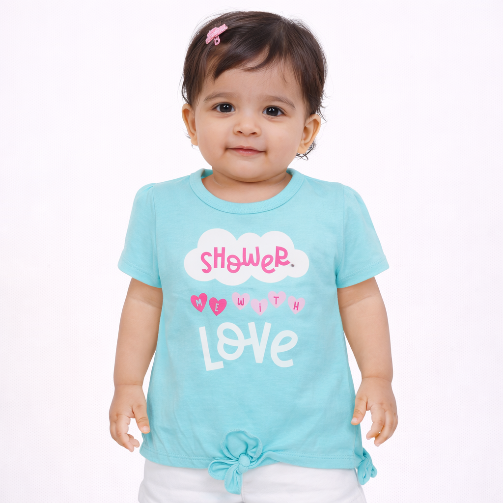 Shower Me With Love Tie-Hem T-Shirt