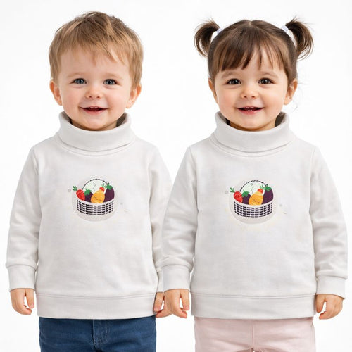 Aaloo Miyan Turtle Neck Sweatshirt - White