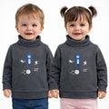 Ghari Pe Chooha Nacha Turtle Neck Sweatshirt - Heather Grey