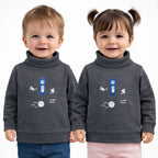 Ghari Pe Chooha Nacha Turtle Neck Sweatshirt - Heather Grey