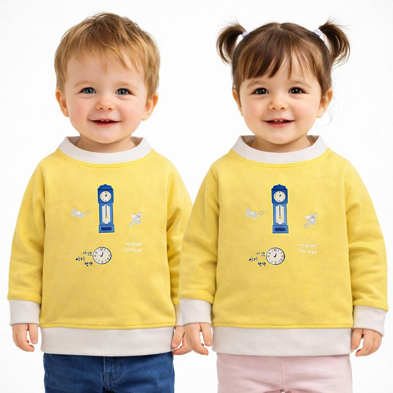 Ghari Pe Chooha Nacha Round Neck Sweatshirt - Lemonade