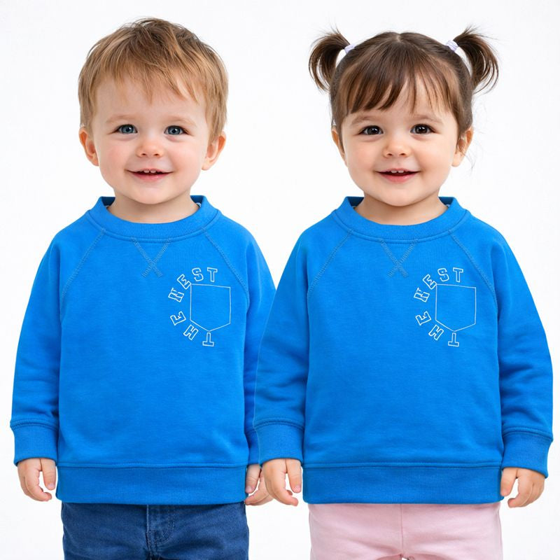 Summer Surf Round Neck Sweatshirt - Blue