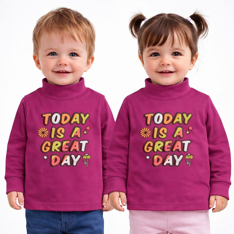 Need More Space Mock Turtle Neck Sweatshirt - Pink